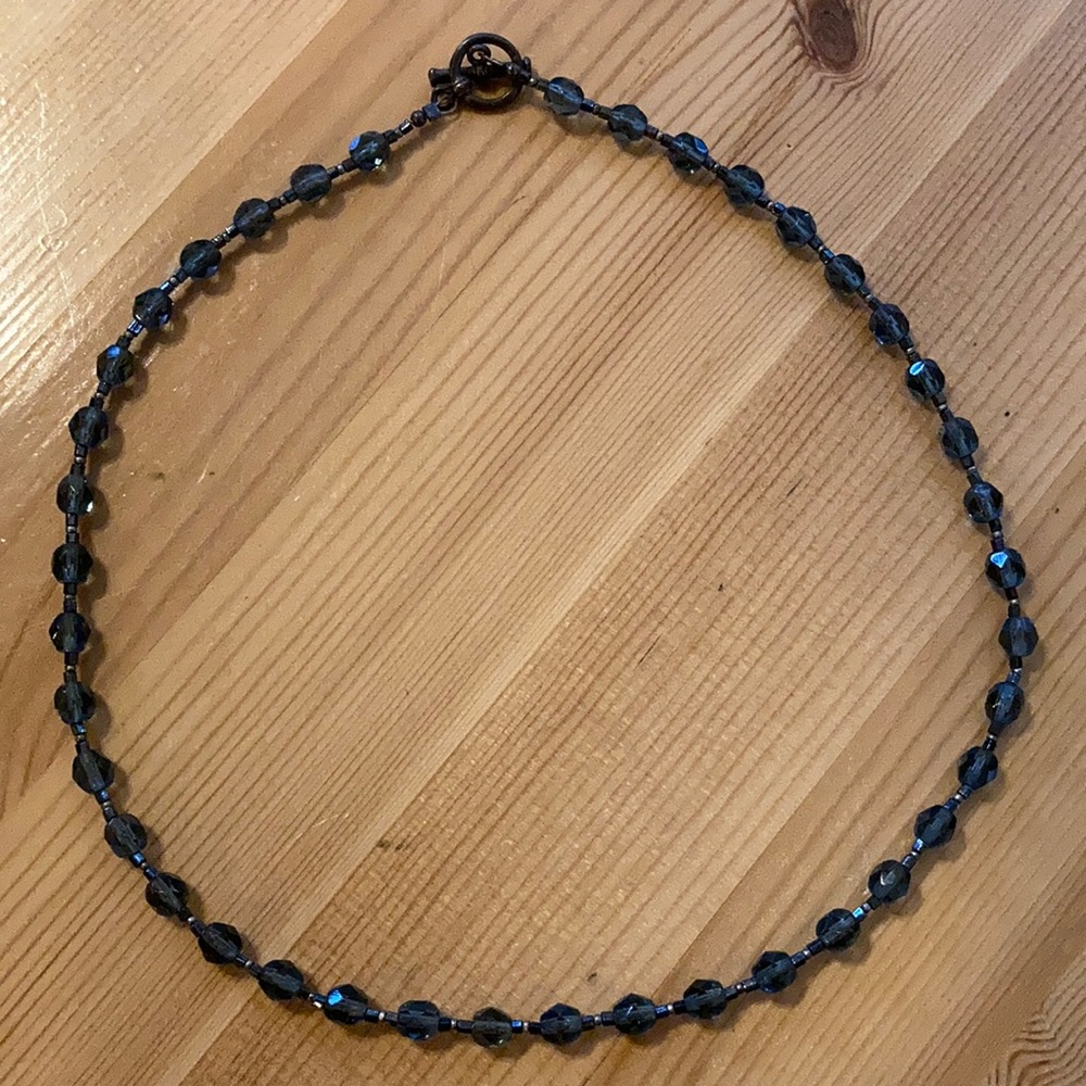Elegant simple sapphire bead necklace